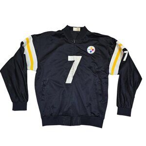 Vintage Pittsburgh Steelers Roethlisberger 7 Full Zip Mesh Jersey Jacket XL